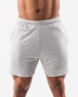 Alphalete AA Mesh Lyhyt 6” Miesten Shortsit Harmaat | JBYCK-1047