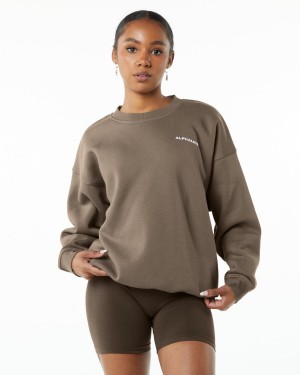 Alphalete Classic Crew Naisten Takit Mocha | WJAPU-3092