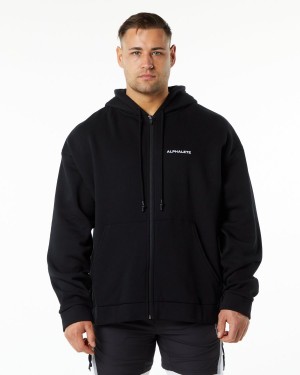 Alphalete Classic Full-Zip Jacket Miesten Takit Mustat | SQIBX-3189