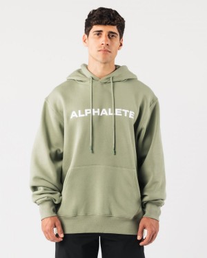 Alphalete Core Hoodie Miesten Huppari Sage | CZRWM-0593