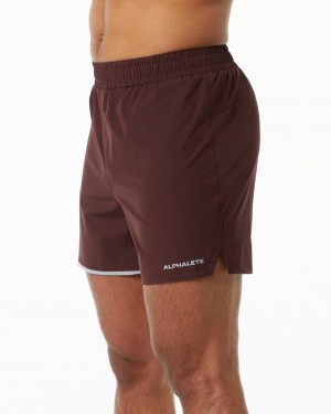 Alphalete Core Stride Lyhyt 5” Miesten Shortsit Viininpunainen | SURLO-8047