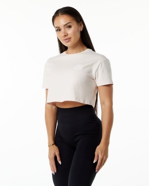 Alphalete Dynasty Crop Naisten Paidat Blush | GTOLC-0817