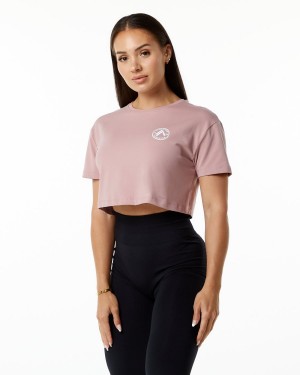 Alphalete Dynasty Crop Naisten Paidat Mauve | BHVZK-6187