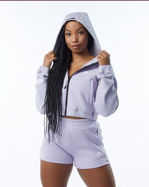 Alphalete ELMTS Full-Zip Crop Jacket Naisten Takit Lilac | HLDNY-6708