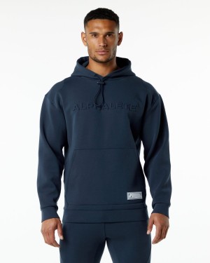 Alphalete ELMTS Hoodie Miesten Huppari Laivastonsininen | WLKXE-9147