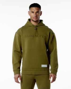 Alphalete ELMTS Hoodie Miesten Huppari Moss | IWRKG-1359