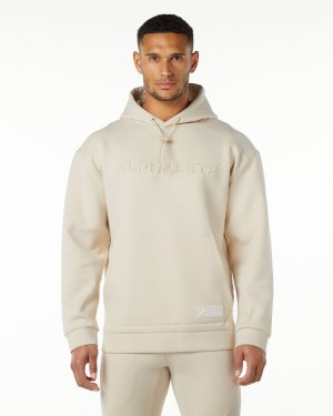 Alphalete ELMTS Hoodie Miesten Huppari Vanilla | FESUI-8602