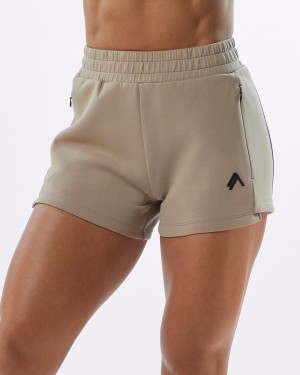 Alphalete ELMTS Urheilulliset Lyhyt 3.5" Naisten Shortsit Tan | YUCJG-7931