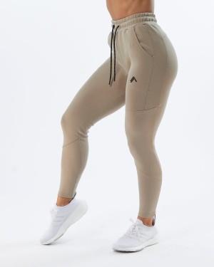 Alphalete ELMTS Zip Jogger Naisten Juoksuvaatteet Tan | WGMXI-1285