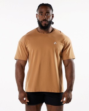 Alphalete Emblem Tee Miesten Paidat Rust | ZQYOJ-7038