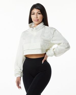 Alphalete Endure Crop Jacket Naisten Takit Sage | EYQOM-8721