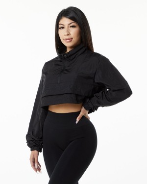 Alphalete Endure Crop Jacket Naisten Takit Mustat | LRUMX-7890