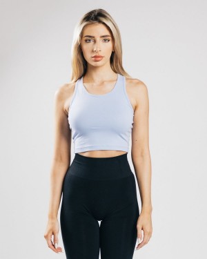 Alphalete Essential Crop Tank Naisten Hihaton Paita Sininen | KHTPA-5243