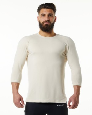 Alphalete Evo 3/4 Sleeve Tee Miesten Paidat Sahara | JDSUO-1683