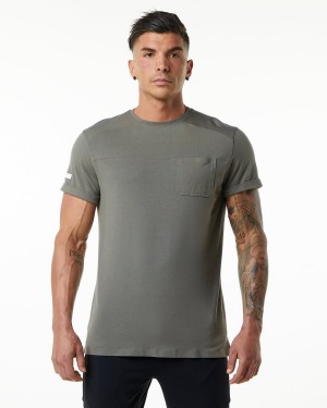 Alphalete Evo Pocket Tee Miesten Paidat Harmaat | FGNOW-8723