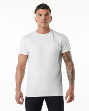 Alphalete Evo Pocket Tee Miesten Paidat Valkoinen | POLGT-4217