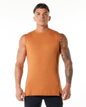 Alphalete Evo Tank Miesten Hihaton Paita Camel | RIHNZ-0281