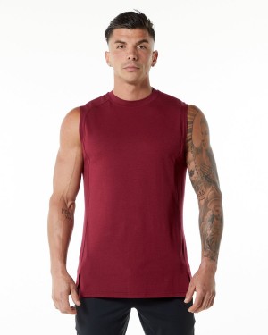 Alphalete Evo Tank Miesten Hihaton Paita Punainen | JTXND-1824