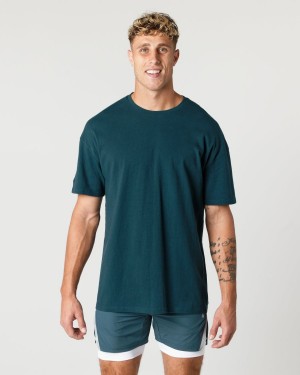 Alphalete Heavy Puuvilla Core Tee Miesten Paidat Midnight | YODSZ-2043