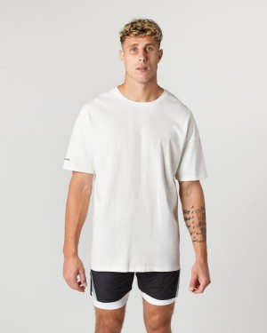 Alphalete Heavy Puuvilla Core Tee Miesten Paidat Shell | MFACK-0418