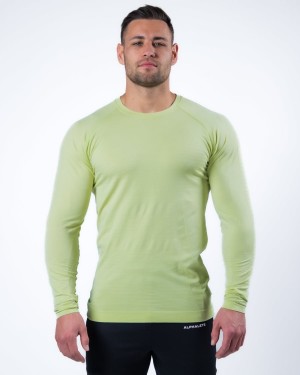 Alphalete Hero Long Sleeve Tee Miesten Paidat Frozen Spring | ELHPC-4389