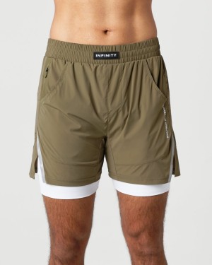 Alphalete Infinity Speed Lyhyt 5.5" Miesten Shortsit Willow | CJIDP-8516