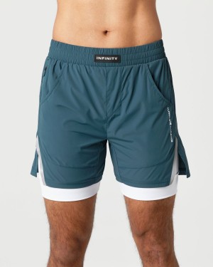 Alphalete Infinity Speed Lyhyt 5.5" Miesten Shortsit Ocean | MYZFE-9853