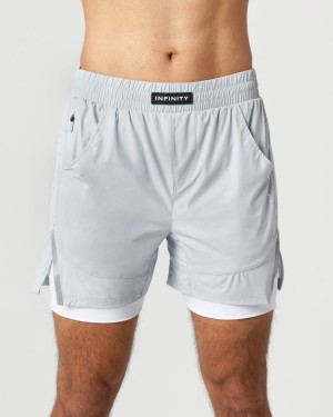 Alphalete Infinity Speed Lyhyt 5.5" Miesten Shortsit Harmaat | FXYIN-3705