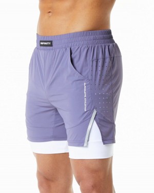 Alphalete Infinity Speed Lyhyt 5.5" Miesten Shortsit Digital Violet | MUSJP-2803