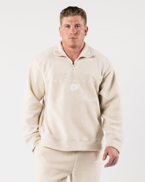 Alphalete King Quarter Zip Miesten Takit Vanilla | VCIEJ-7486