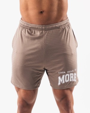 Alphalete LDB More Mesh Lyhyt 6” Miesten Shortsit Mocha | TBORQ-2740