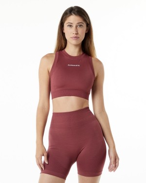 Alphalete Ozone Crop Bra Naisten Urheiluliivi Gingerbread | AYHGK-9786