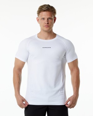 Alphalete Ozone Tee Miesten Paidat Valkoinen | NKJXF-5120