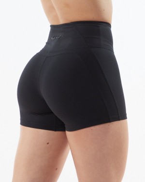 Alphalete Pulse Surge Lyhyt 4" Naisten Shortsit Blackout | NHXRO-5192