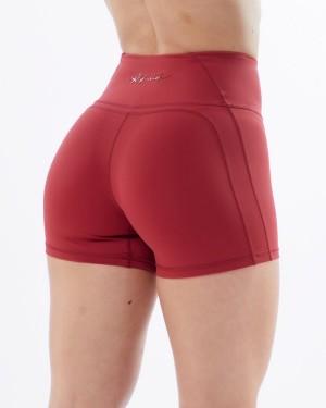 Alphalete Pulse Surge Lyhyt 4" Naisten Shortsit Punainen | JWQLR-4135