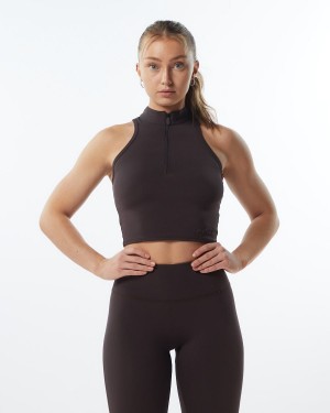 Alphalete Pulse Zip Tank Naisten Hihaton Paita Harmaat | NPRSM-8437