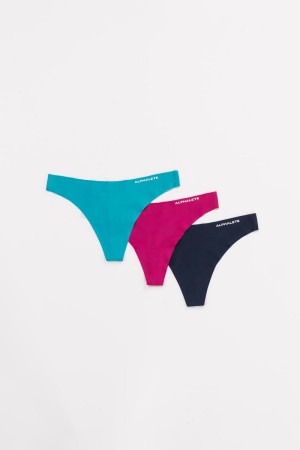 Alphalete Seamless Ranne 3pk Naisten Alusvaatteet Turkoosi Fuksia | RJPSQ-0738