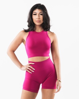 Alphalete Stratus Crop Tank Naisten Hihaton Paita Magenta | ICHPD-7801