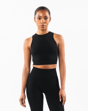 Alphalete Stratus Crop Tank Naisten Hihaton Paita Mustat | PBSLT-8160