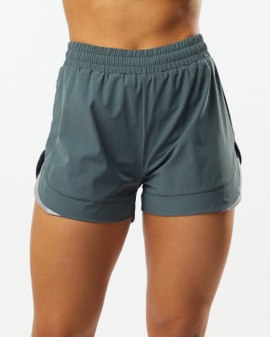 Alphalete Stride Lyhyt 3" Naisten Shortsit Harmaat | RXALY-4192