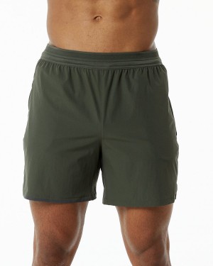 Alphalete Studio Lyhyt 6" Miesten Shortsit Oliivinvihreä | DQNSI-5372