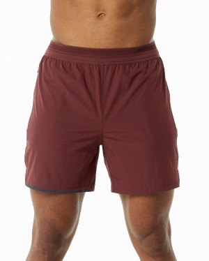 Alphalete Studio Lyhyt 6" Miesten Shortsit Merlot | HVTCE-7384