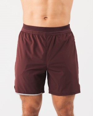 Alphalete Studio Lyhyt 6" Miesten Shortsit Sangria | YULHP-9647