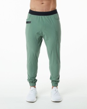 Alphalete Studio Pant Miesten Juoksuvaatteet Vihreä | CHQTW-3109