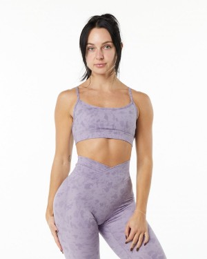 Alphalete Surface Limitless Bra Naisten Urheiluliivi Pebble Print Misty Lilac | GPCQJ-2054