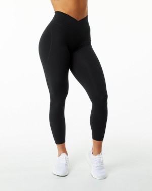 Alphalete Surface Power Legging Naisten Leggings Mustat | WVGRC-4371