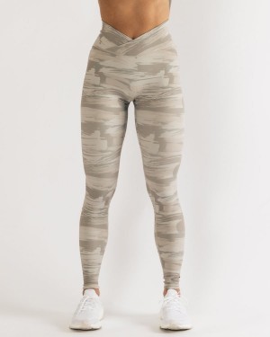 Alphalete Surface Power Legging Naisten Leggings Camo | VABKG-2370