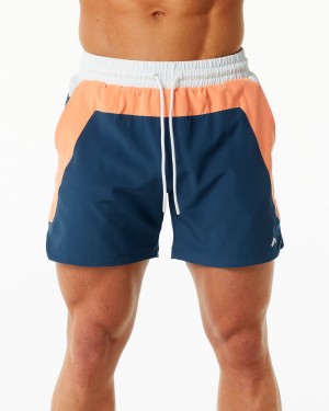 Alphalete Swim Trunk 5.5" Miesten Boardshortsit Oranssi Sininen | DZJBH-1467