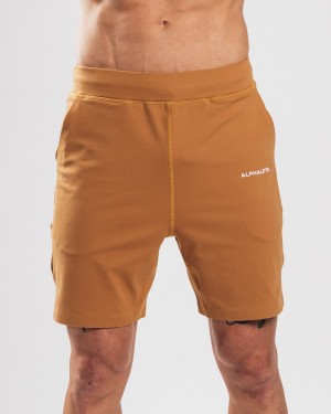 Alphalete Trace Lyhyt 8" Miesten Shortsit Camel | UVQWG-3256