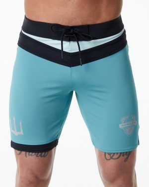 Alphalete Trident Kilpailu Lyhyt Miesten Boardshortsit Teal | CVZIS-7582